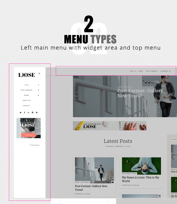 Loose WordPress template