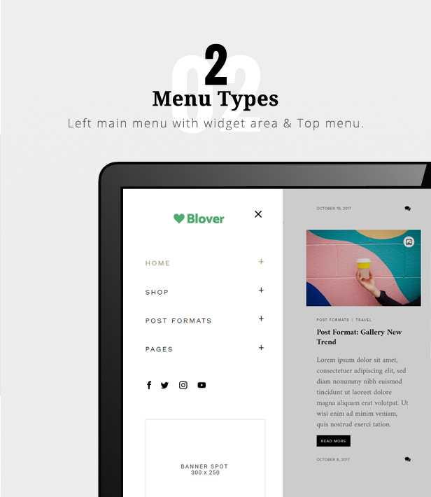 Blover best WordPress theme