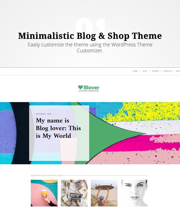 Blover the best Wp theme for free