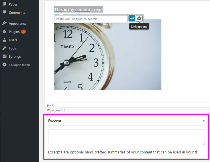 How to add a post with excerpt in WordPress