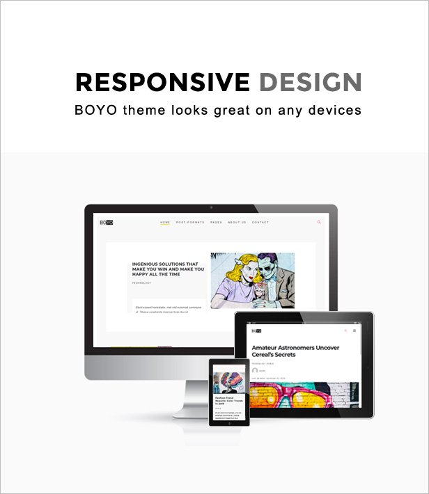 Responsive design in free WP template