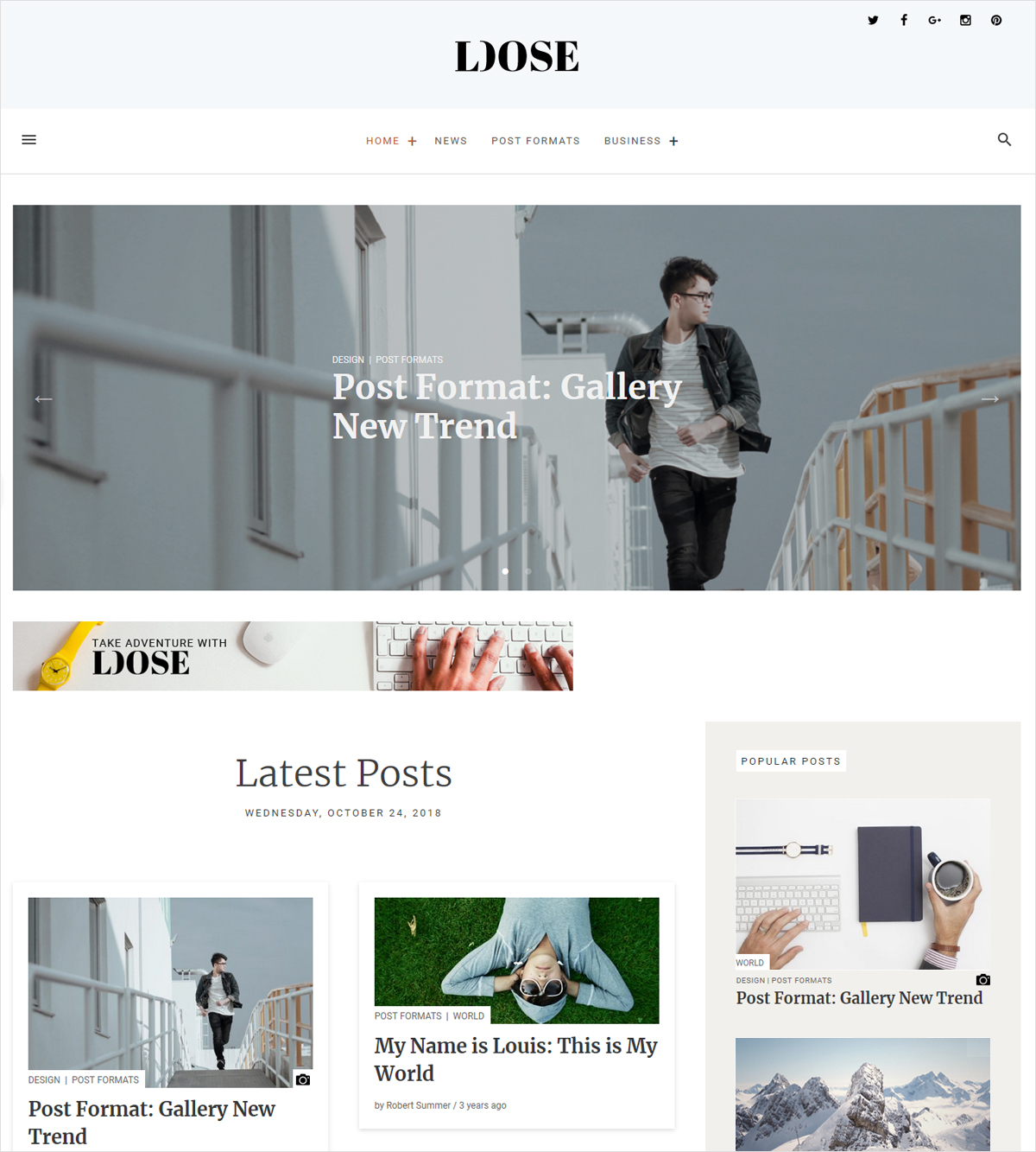 Loose free responsive wordpress theme