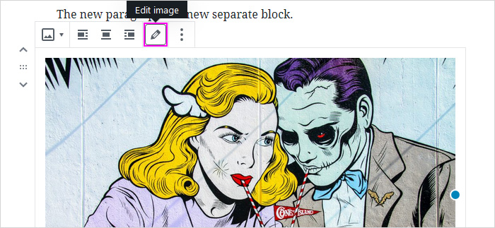 Where to find the Caption in WP block editor