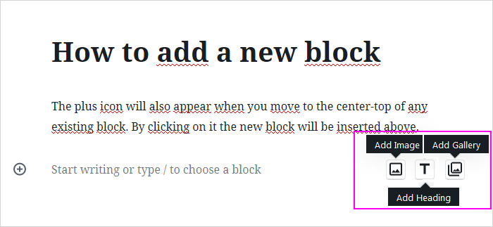 Adding a new block in WordPress