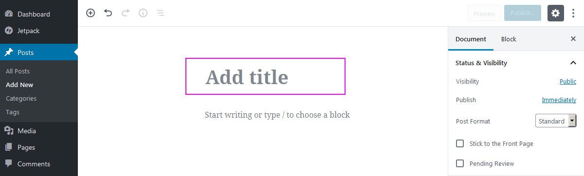 Gutenberg the new WP block editor