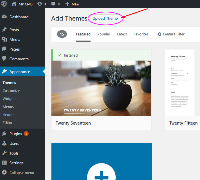 Free WP theme - adding a new one