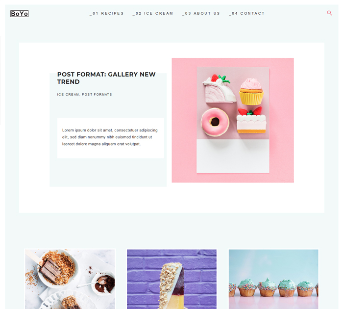 Start food blog with WP theme