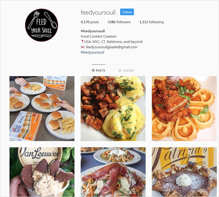 @feedyoursoull - nstagram food blogger