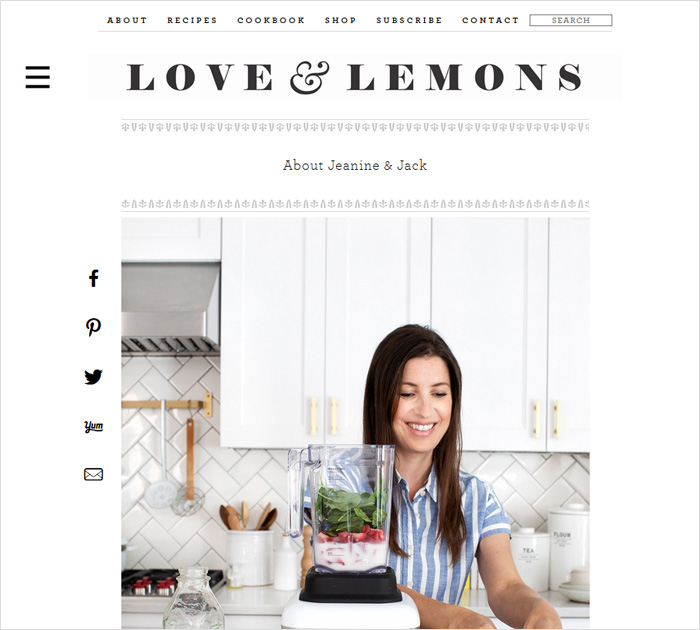 Love & Lemons food blog