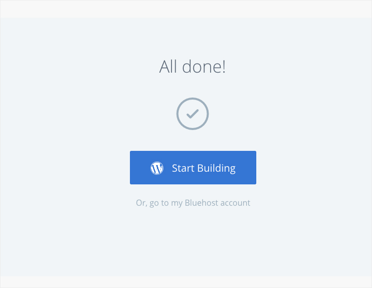 Start building your blog with Bluehost