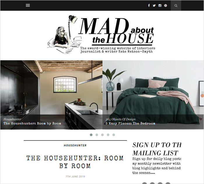 Mad about the House - best interior design blogs