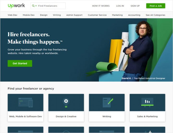 Upwork - hire WordPress freelancers