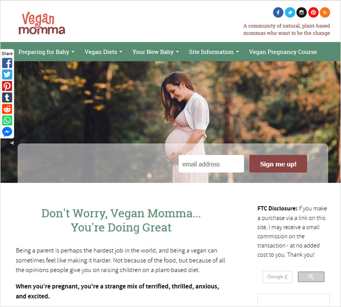 Vegan Momma blog