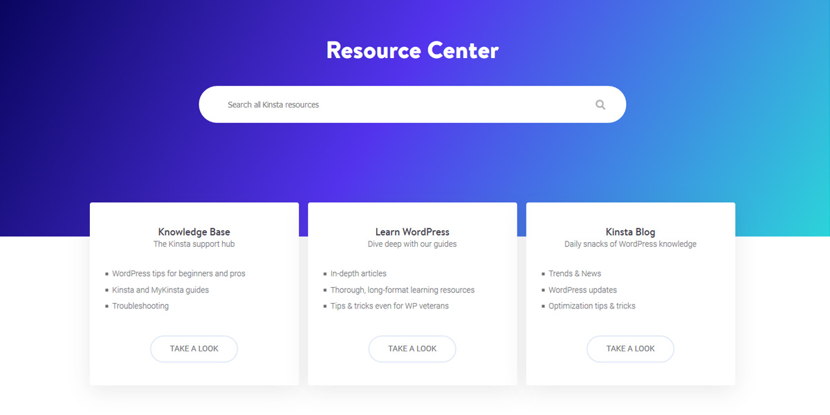 Kinsta knowledge base