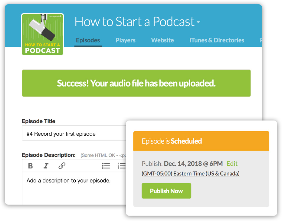 Podcast hosting with Buzzsprout
