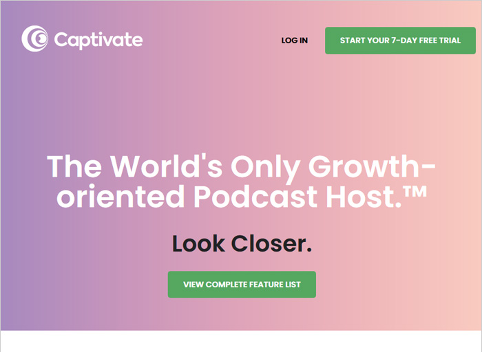 Captivate podcast hosting