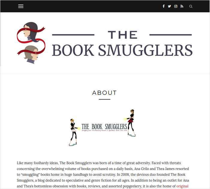 Personal blog - The Book Smugglers