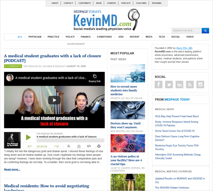 Kevin MD heatlh blog