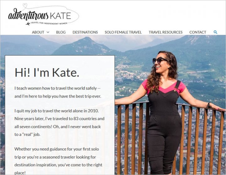 Adventurous Kate travel blog