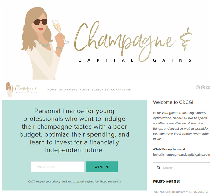 Champagne and capital gains - Best Personal Finance Blog 