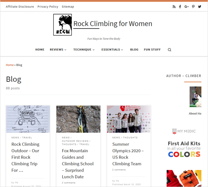 rockclimbingforwomen.com sport blog