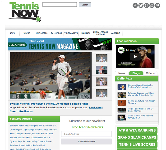 tennisnow.com sports blog