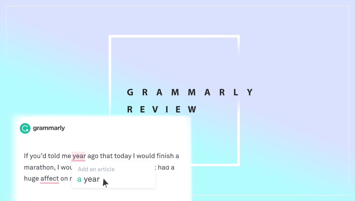 Grammarly review page screen shot intro