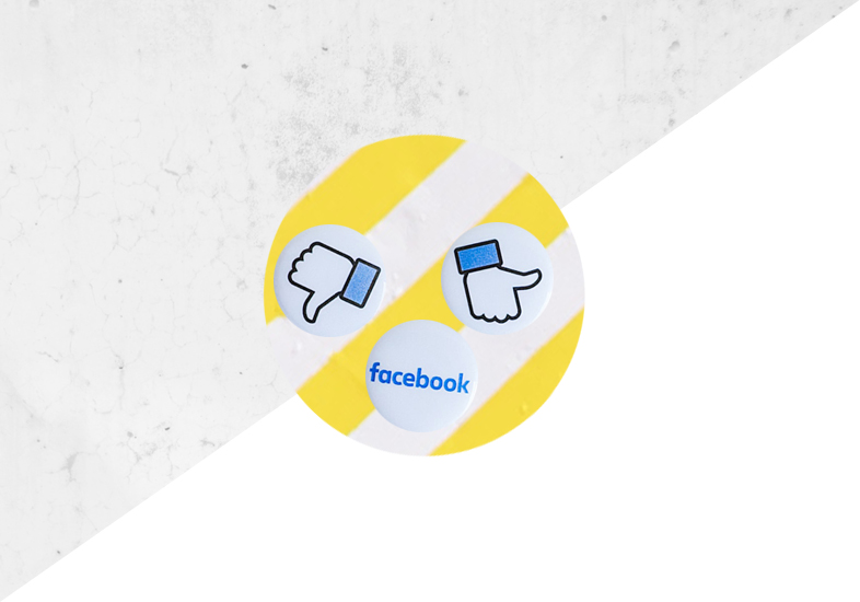 How to promote your blog on social media - Facebook logo with thumbs up
