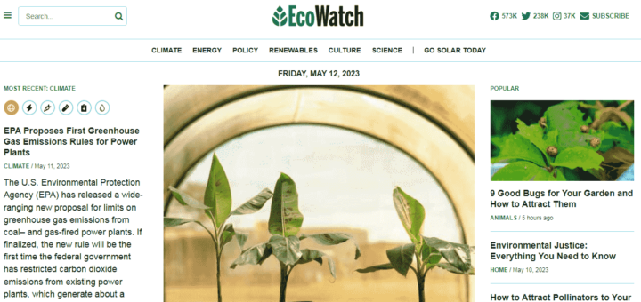 Ecowatch Homepage