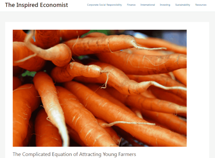 The Inspired Economist Sustainability Blog Homepage