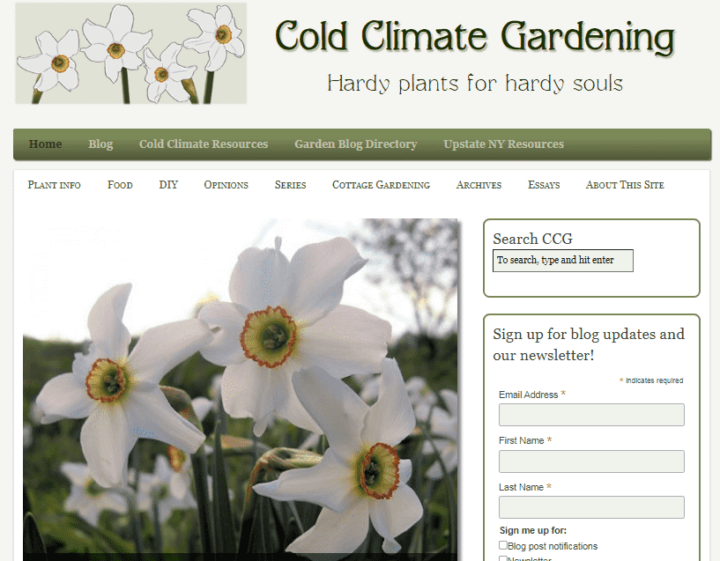 Cold Climate Gardening Home Page