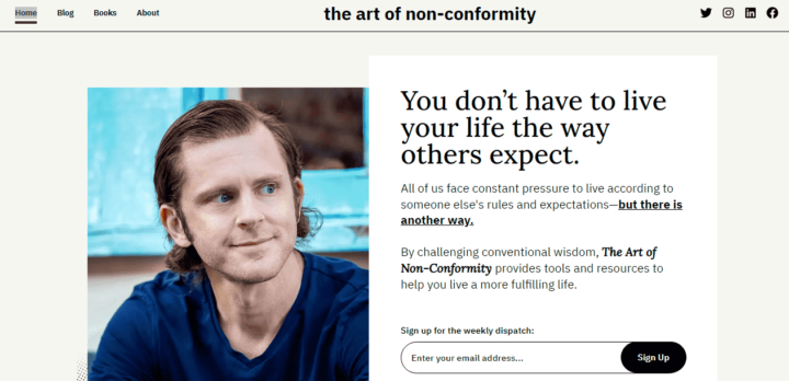 The Art of non-conformity homepage