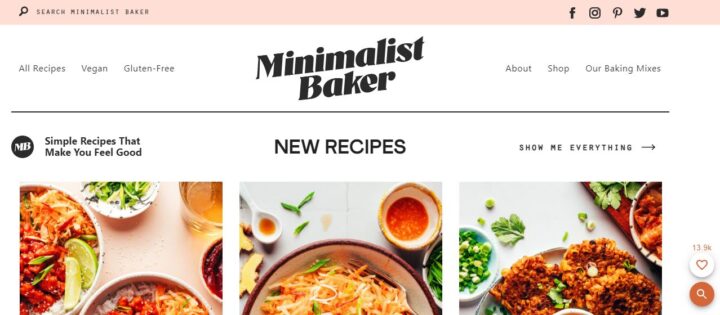 minimalist baker recipe website