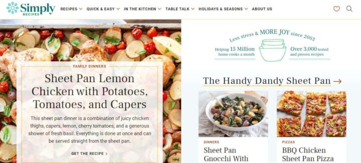 simply recipes recipe website