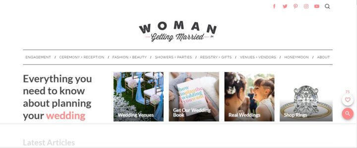 woman getting married wedding blog home page