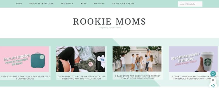 Rookie Moms blog for moms home page