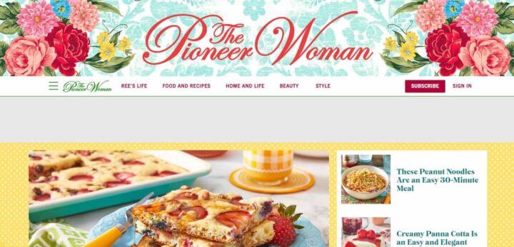 The Pioneer Woman Personal Food Blog Homepage