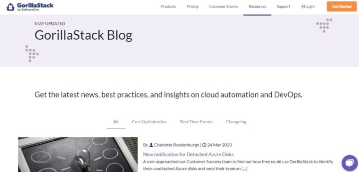 gorillastack aws blog homepage