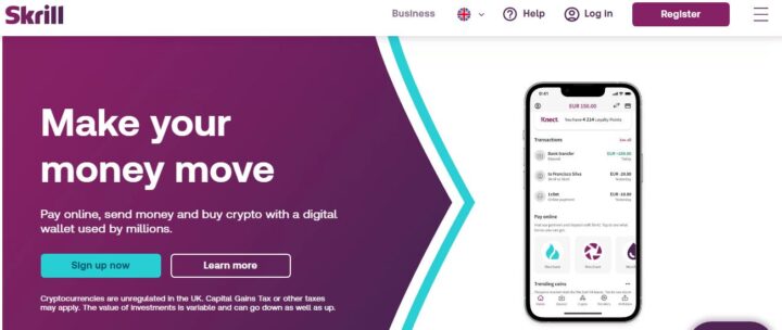 skrill payment gateway home page