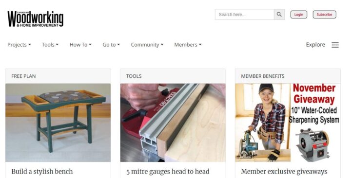 canadian woodworking home page