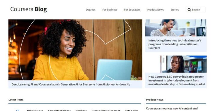 coursera blog home page