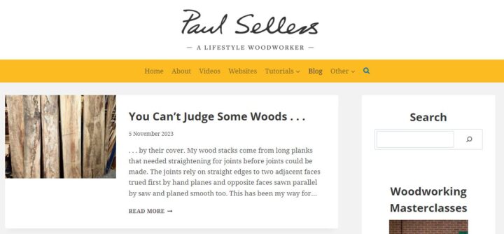 paul sellers carpentry blog home page