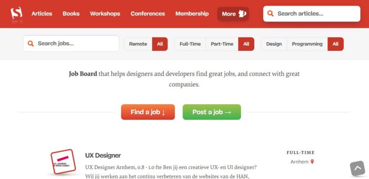 Smashing jobs platform for hiring top wordpress developers