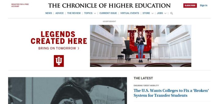 the chronicle of higher education blog home page