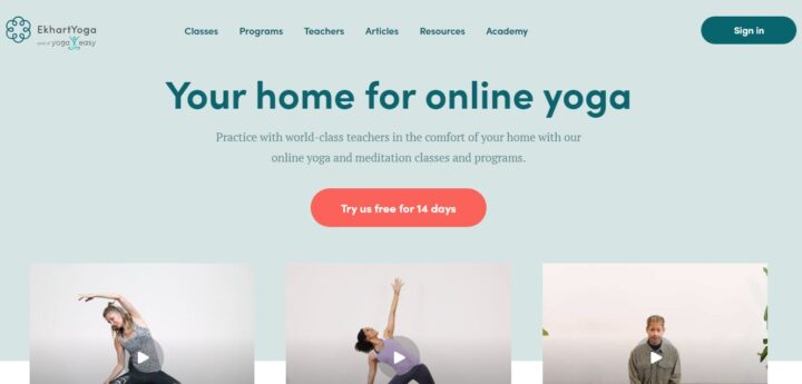 ekhart yoga home page