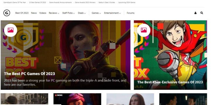 game spot gaming blog home page