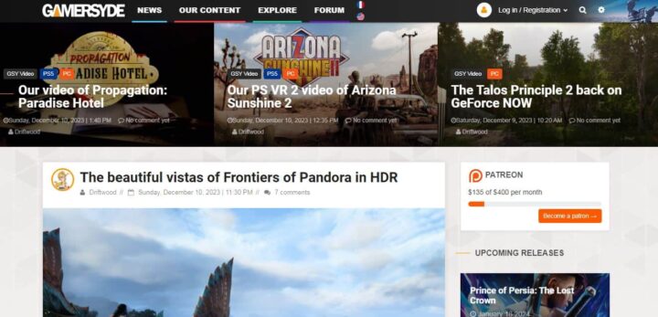 gamersyde gaming blog home page