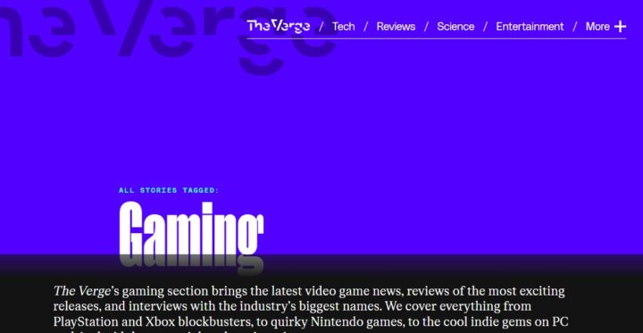 the verge gaming section