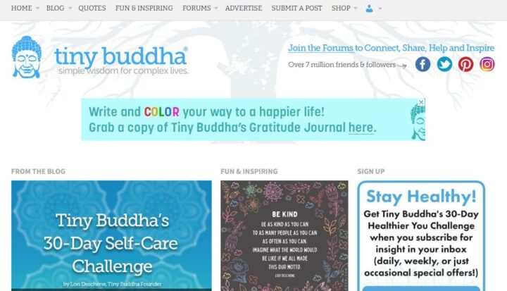 tiny buddha home page