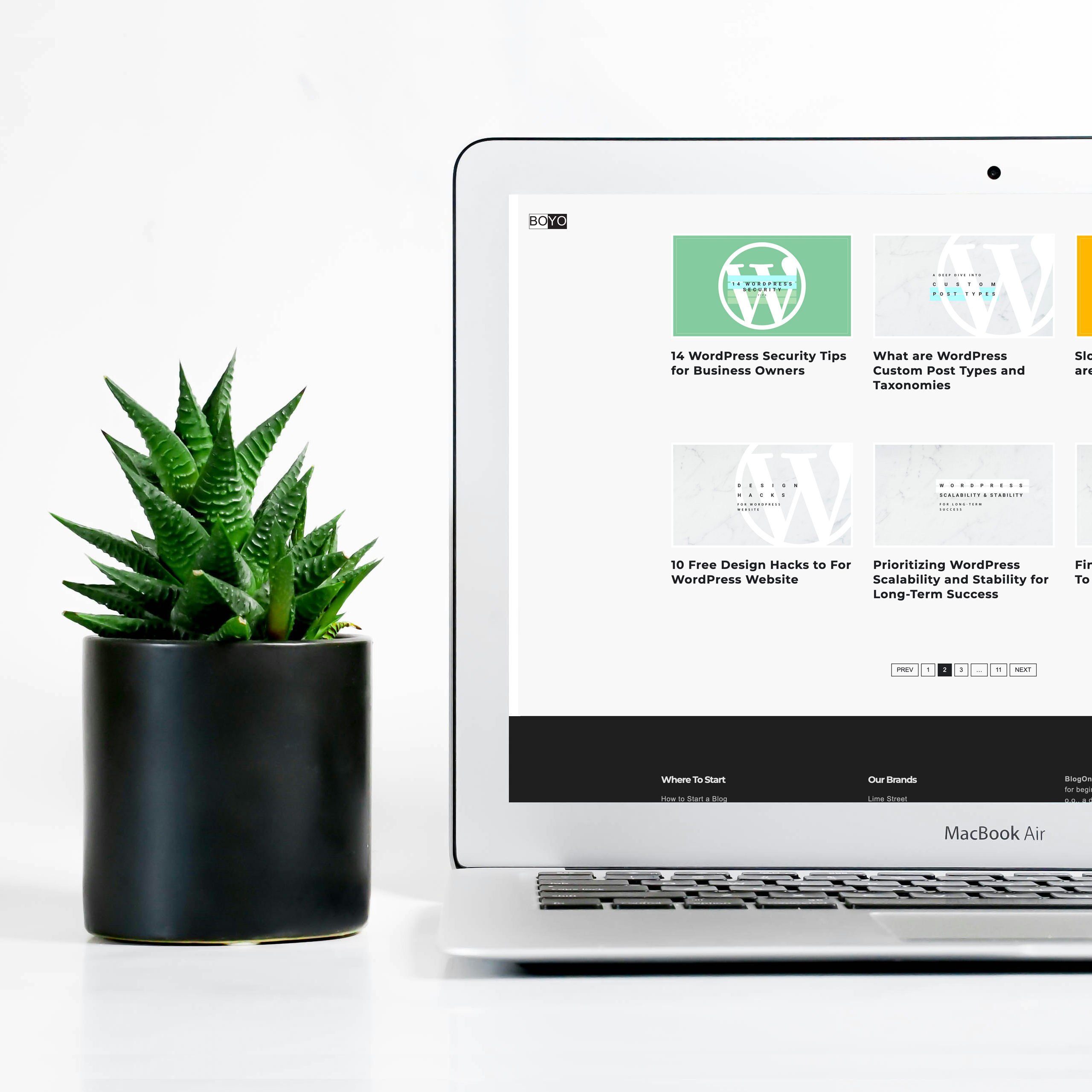 Blog page view on Macbook